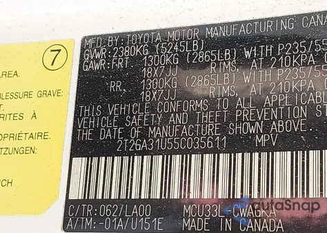 2005 Lexus Rx 330 from USA, damaged, VIN 2T2GA31U55C035611